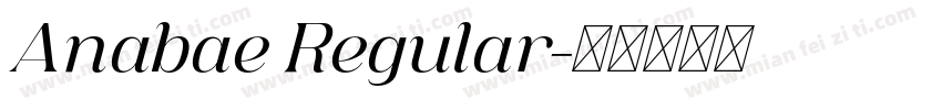 Anabae Regular字体转换